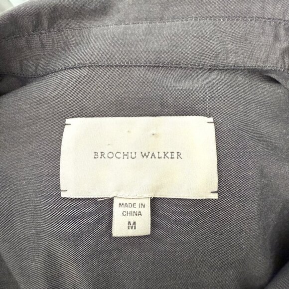 Brochu Walker The Havana Puff Sleeve Tiered Midi Dress In Washed Slate Sz M - Picture 7 of 11